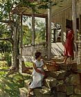 Constantin Alexeievitch Korovin On The Veranda painting